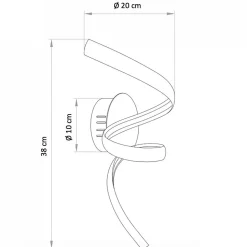 Applique ruban doré spirale LED - Kauai
