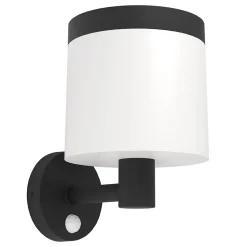 Applique solaire à détection LED intégrée Pantete noir IP44 790lm Eglo