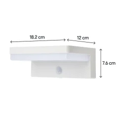 Applique solaire LED extérieur blanche 650 lm blanc froid IP54 détecteur de mouvement, GoodHome Woodruff