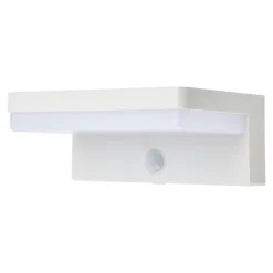 Applique solaire LED extérieur blanche 650 lm blanc froid IP54 détecteur de mouvement, GoodHome Woodruff
