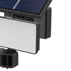 Applique solaire LED extérieur noire 2×1060 lm IP65 détecteur PIR, GoodHome Davern