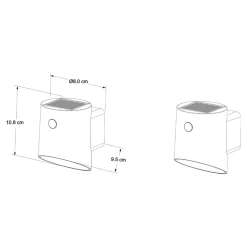 Applique solaire LED extérieur noir 240 lm blanc froid IP44