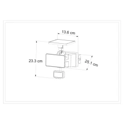 Applique solaire LED extérieur noire 3,6 W 575 lm IP65 détecteur PIR, GoodHome Davern