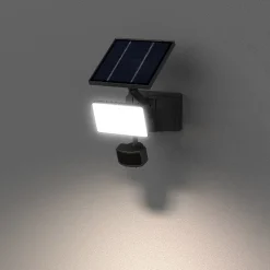 Applique solaire LED extérieur noire 7,2 W 1150 lm IP65 détecteur PIR, GoodHome Davern