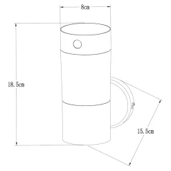 Applique solaire LED extérieure argenté 240 lm IP44 détecteur de mouvement, GoodHome Hollis