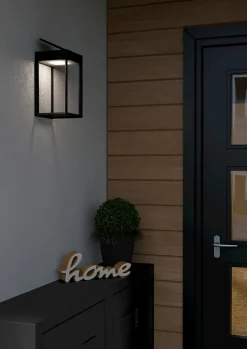 Applique solaire LED intégrée Suzzara noir IP44 800lm Eglo