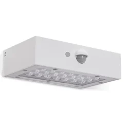Applique solaire murale LED 3W Blanche Eclairage d'extérieur Détecteur de mouvement 350 Lm ASLO