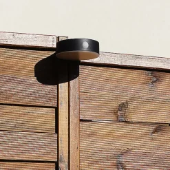 Applique Solaire Sun Light Ronde Avec Détecteur De Présence - Noir