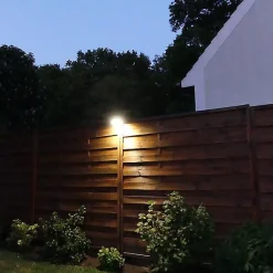 Applique Solaire Sun Light Ronde Avec Détecteur De Présence - Noir