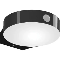 Applique Solaire Sun Light Ronde Avec Détecteur De Présence - Noir