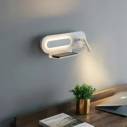 Applique tablette liseuse orientable blanche - Calleo