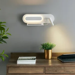 Applique tablette liseuse orientable blanche - Calleo