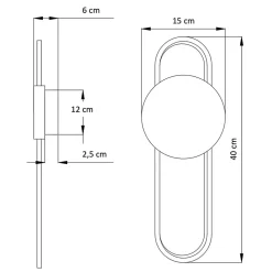 Applique tendance aluminium laiton - Piani