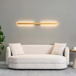 Applique ultra design minimaliste dorée LED extérieur - Sambai