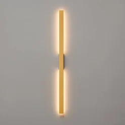 Applique ultra design minimaliste dorée LED extérieur - Sambai