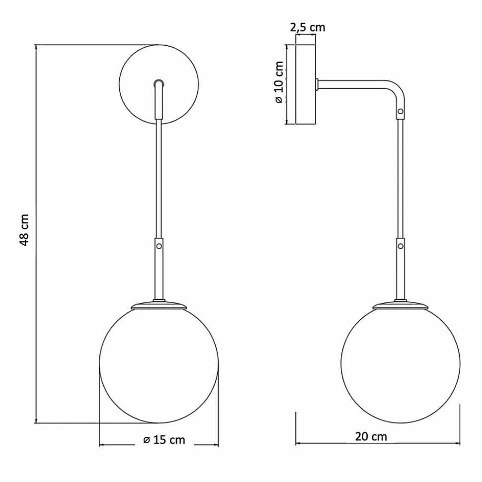 Applique vintage dorée verre fumé - Claudia