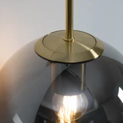 Applique vintage dorée verre fumé - Claudia