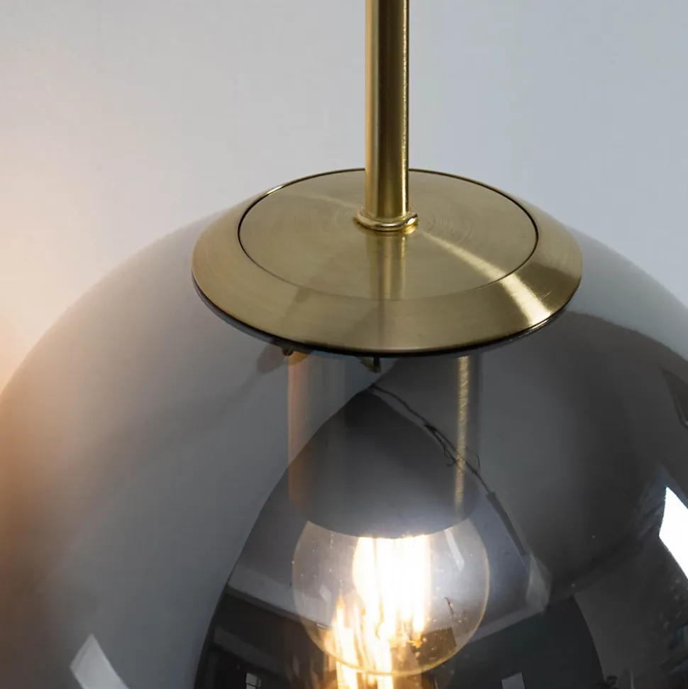 Applique vintage dorée verre fumé - Claudia