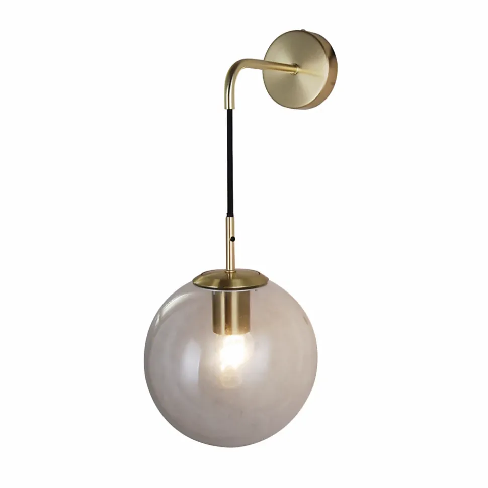 Applique vintage dorée verre fumé - Claudia