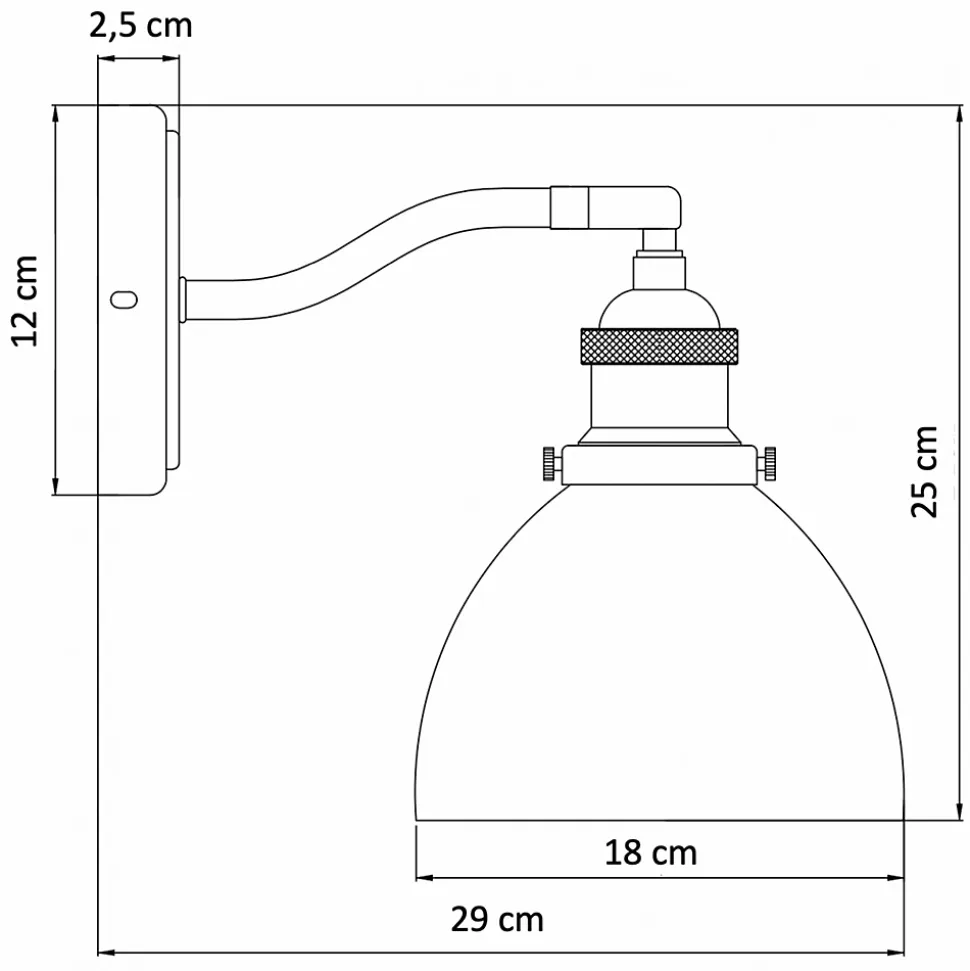 Applique vintage en verre et cuivre - Flavia