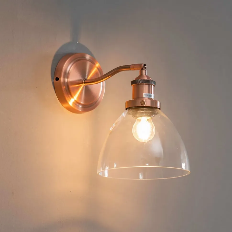 Applique vintage en verre et cuivre - Flavia