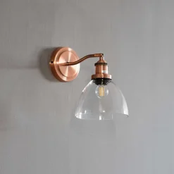 Applique vintage en verre et cuivre - Flavia