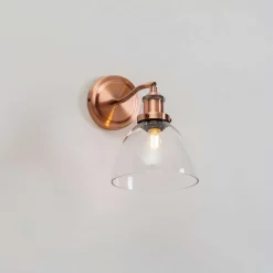 Applique vintage en verre et cuivre - Flavia