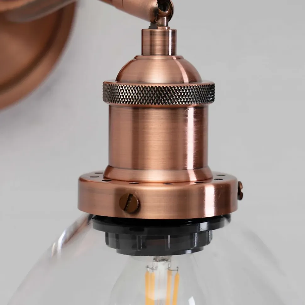 Applique vintage en verre et cuivre - Flavia