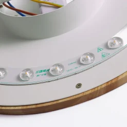 Appliques Muraux LED 26W 30cm en Bois Rond Lumière Indirecte Chaude pour Chambre et Cuisine