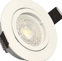Arlux Lighting Lot 3 Spots blanc encastrables Orientables SAPHYR GU10 5W 380lm Blanc Chaud