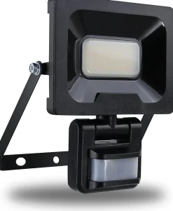 Arlux Lighting Projecteur Mural NINO 20W 1600lm - Detecteur de Mouvement - Noir