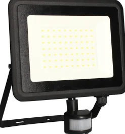 Arlux Lighting Projecteur mural KREON 2 - IP44, 50W, 4000K, 5000lm, Noir - Détecteur IR