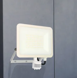 Arlux Lighting Projecteur mural KREON 2 - IP44, 50W, 4000K, 5000lm, Blanc - Détecteur IR