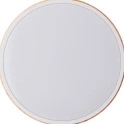 BAARLO Plafonnier blanc mat/bois LED intégrée 24W métal/bois/plastique ampoule incluse