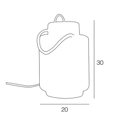 Baladeuse extérieur naturel Little Garden Cancun E27 14W Ø20 x H.30 cm