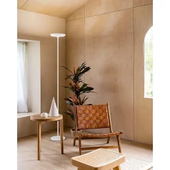 Balance - Lampadaire LED 25W en métal, 3000K, H. 180 cm, 2376 lm, interrupteur marche/arrêt et variateur au pied, noir - Perenz