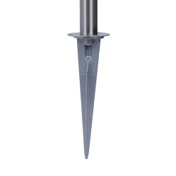 Balise à piquer double Candiac LED intégrée 760lm IP44 GoodHome chrome