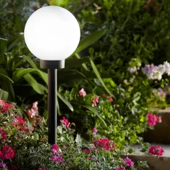 Balise à piquer extérieure LED intégrée solaire Kimberley 0.02W IP44 GoodHome noir