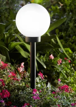 Balise à piquer extérieure LED intégrée solaire Kimberley 0.02W IP44 GoodHome noir