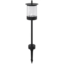 Balise à piquer extérieures Beret Led intégrée 2x160lm 7w IP44 GoodHome noir vendue par 2