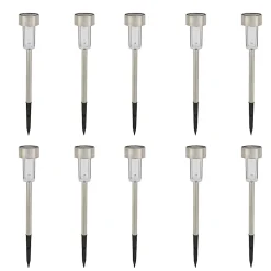 Balise extérieure Langley LED intégrée solaire 0.01W IP44 GoodHome chrome