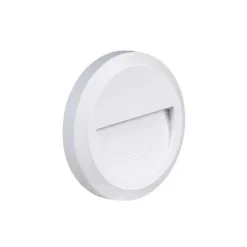 Balise LED saillie Ronde 2W 220V 55 degrés Blanche IP65 pour Escalier - Blanc Chaud 2300K - 3500K - SILAMP