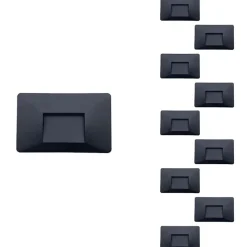 Balise LED saillie 3W 220V 120 degrés Noire IP44 pour Escalier (Pack de 10) - Blanc Neutre 4000K - 5500K - SILAMP