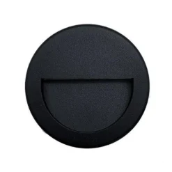 Balise LED Saillie 3W 220V 120 degrés Rond Noir IP44 pour Escalier - Blanc Chaud 2300K - 3500K - SILAMP