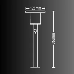 Balise solaire - XANLITE - SO1811N - 600 Lumens - Détecteur de mouvements - Noir