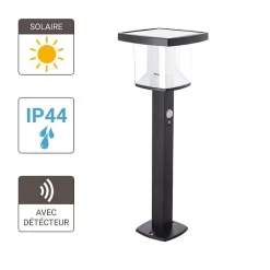 Balise solaire - XANLITE - SO1811N - 600 Lumens - Détecteur de mouvements - Noir