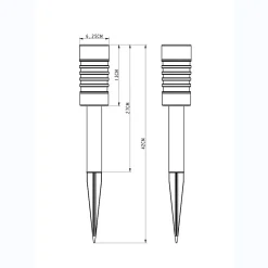 Balise solaire en inox verre à planter ou à poser- Hauteur 42cm- 1 LED blanche- 3 Lumens- Eclairage extérieur Jardin