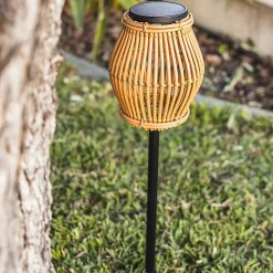 Balise solaire lanterne à planter SILVINA H70cm 200 LM