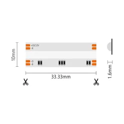 Bande LED COB IP20 5m RVB 12V 15W/MT