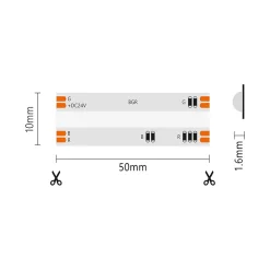 Bande LED COB IP20 5m RVB 24V 15W/MT
